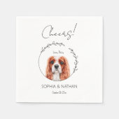 Eenvoudige Cavalier Hond Bruiloft Cocktail servett Servet (Voorkant)