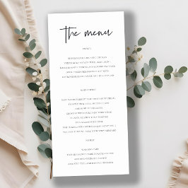 Eenvoudige 'Celebrate With Us' Calligraphy Menu Ca