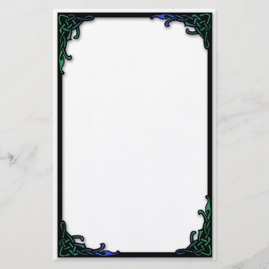 Eenvoudige Celtic Knot Border Briefpapier (Voorkant)