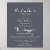 Eenvoudige ceremonie bij Boho Wedding Unplugged Poster (Voorkant)