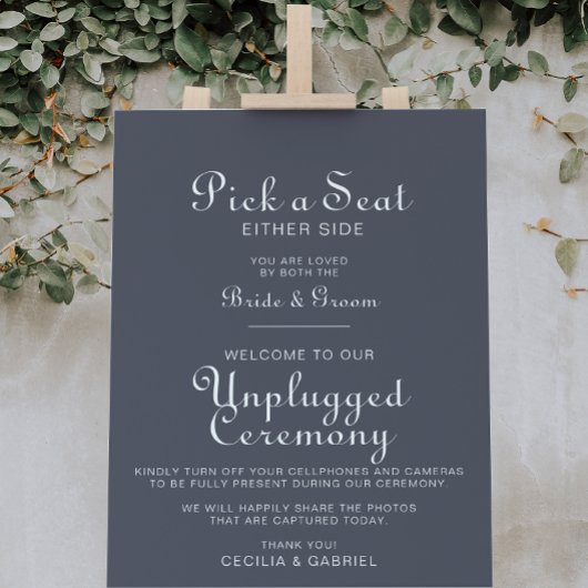 Eenvoudige ceremonie bij Boho Wedding Unplugged Poster