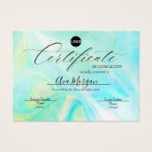 Eenvoudige certificaatSjabloon – holografisch effe Visitekaartje (Voorkant)