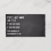 Eenvoudige chalkboardaangepaste visitekaartjes (Achterkant)
