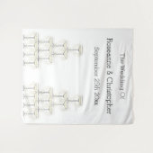 Eenvoudige champagneglazen bruiloft wandkleed (Voorkant (horizontaal))