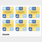 Eenvoudige Chanoeka iconen Sticker (Vel)