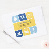 Eenvoudige Chanoeka iconen Sticker (Envelop)