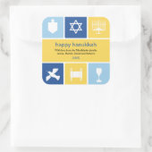 Eenvoudige Chanoeka iconen Sticker (Tas)