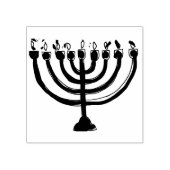 Eenvoudige Chanoeka Menorah Candelabra Rubberstempel (Afrduk)