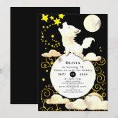 Eenvoudige Charm Wolf Verjaardag Kaart (Voorkant / Achterkant)