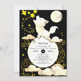 Eenvoudige Charm Wolf Verjaardag Kaart