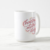 Eenvoudige Charming Happy Mother Day Helder Roze W Koffiemok (Voorkant rechts)