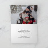 Eenvoudige Cheers Calligraphy Script Modern Photo Feestdagen Kaart (Binnen)