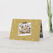 Eenvoudige Cheques Calligraphy Script Gold Ombre P Feestdagen Kaart (Achterkant)