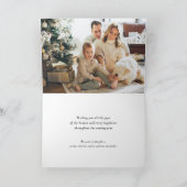 Eenvoudige Cheques Calligraphy Script Gold Ombre P Feestdagen Kaart (Binnen)