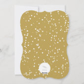 Eenvoudige Cheques Calligraphy Script Gold Ombre P Feestdagenkaart (Achterkant)