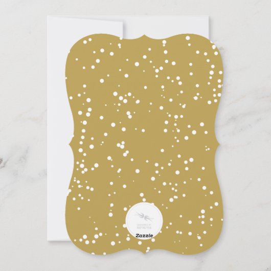 Eenvoudige Cheques Calligraphy Script Gold Ombre P Feestdagenkaart (Achterkant)