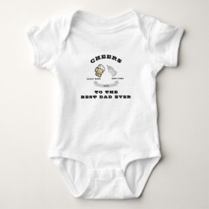 Eenvoudige Cheques Pap & Me Minimalist Fathers Day Romper