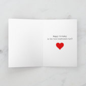 Eenvoudige Cherry Pink Bow vriendje echtgenoot Ver Feestdagen Kaart (Binnen)