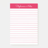 Eenvoudige Cherry Red, persoonlijk gelinkt Post-it® Notes (Voorkant)