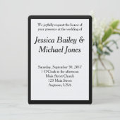 Eenvoudige Chevron Background Wedding Invitation Kaart (Staand voorkant)