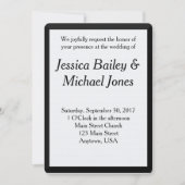 Eenvoudige Chevron Background Wedding Invitation Kaart (Voorkant)