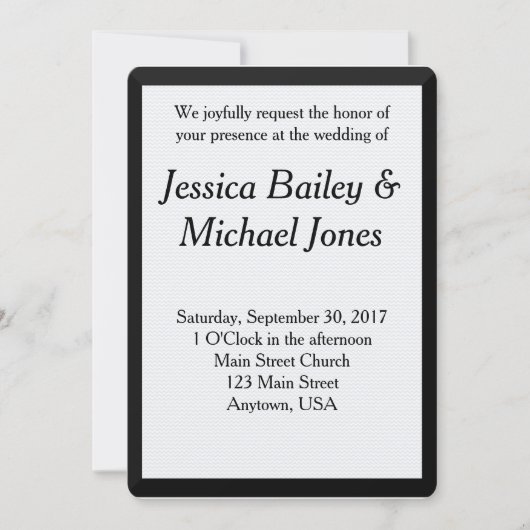 Eenvoudige Chevron Background Wedding Invitation Kaart (Voorkant)