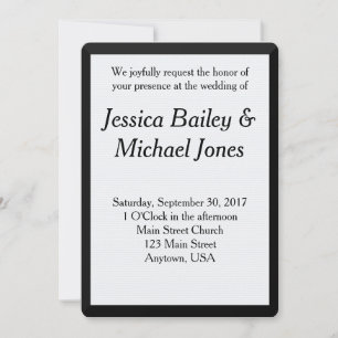 Eenvoudige Chevron Background Wedding Invitation Kaart