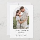 Eenvoudige Chic 2 Foto Huwelijk  Save The Date (Achterkant)