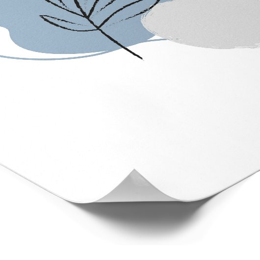 Eenvoudige Chic Abstracte Minimalistische Boho Nat Poster (Hoek)