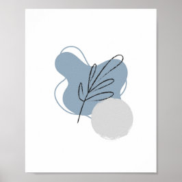 Eenvoudige Chic Abstracte Minimalistische Boho Nat Poster