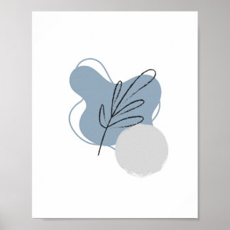 Eenvoudige Chic Abstracte Minimalistische Boho Nat Poster
