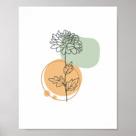 Eenvoudige Chic Abstracte minimalistische Boho Sty Poster