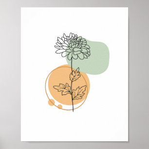 Eenvoudige Chic Abstracte minimalistische Boho Sty Poster