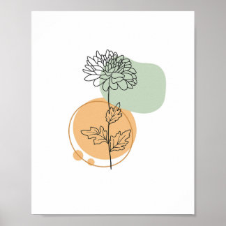 Eenvoudige Chic Abstracte minimalistische Boho Sty Poster