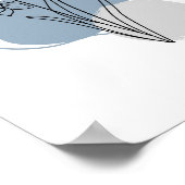 Eenvoudige Chic Abstracte minimalistische Boho Sty Poster (Hoek)