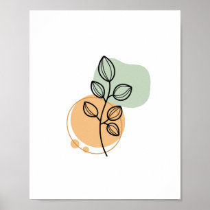 Eenvoudige Chic Abstracte minimalistische Boho Sty Poster