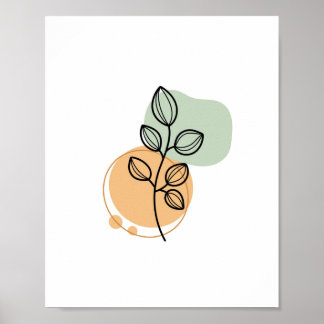 Eenvoudige Chic Abstracte minimalistische Boho Sty Poster