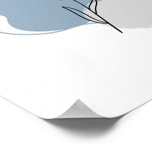 Eenvoudige Chic Abstracte minimalistische Boho Sty Poster (Hoek)