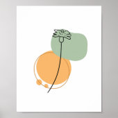 Eenvoudige Chic Abstracte minimalistische Boho Sty Poster (Voorkant)
