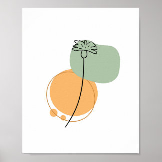 Eenvoudige Chic Abstracte minimalistische Boho Sty Poster