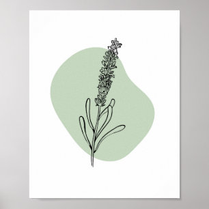 Eenvoudige Chic Abstracte minimalistische Boho Sty Poster