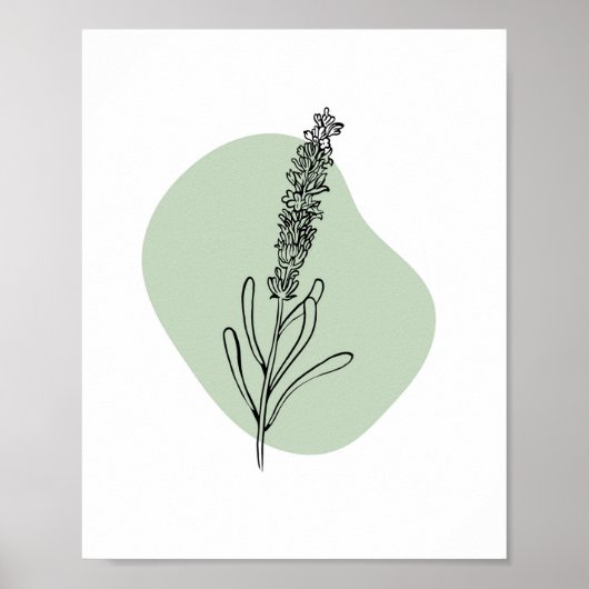 Eenvoudige Chic Abstracte minimalistische Boho Sty Poster (Voorkant)