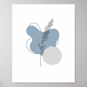 Eenvoudige Chic Abstracte minimalistische Boho Sty Poster