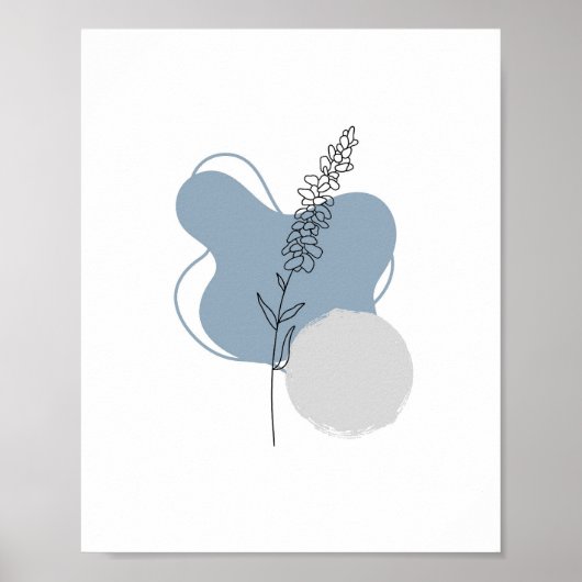 Eenvoudige Chic Abstracte minimalistische Boho Sty Poster (Voorkant)