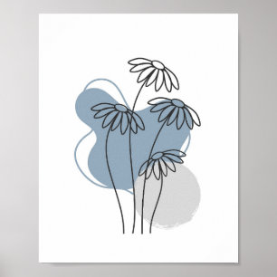 Eenvoudige Chic Abstracte minimalistische Boho Sty Poster