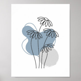 Eenvoudige Chic Abstracte minimalistische Boho Sty Poster