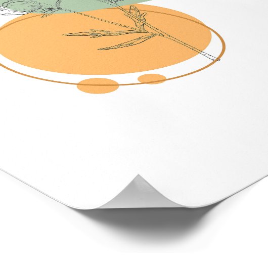 Eenvoudige Chic Abstracte minimalistische Boho Sty Poster (Hoek)