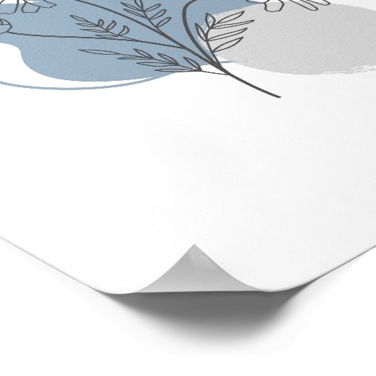 Eenvoudige Chic Abstracte minimalistische Boho Sty Poster (Hoek)