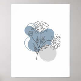 Eenvoudige Chic Abstracte minimalistische Boho Sty Poster