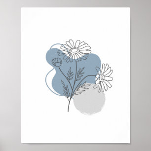 Eenvoudige Chic Abstracte minimalistische Boho Sty Poster